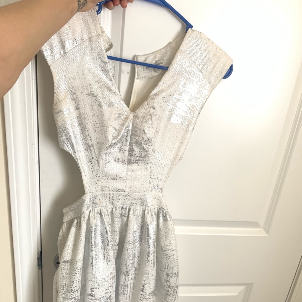 Silver white dress